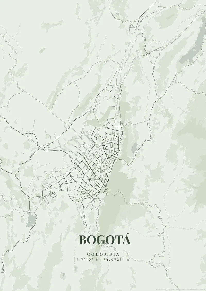 Bogotá Sage Garden map poster