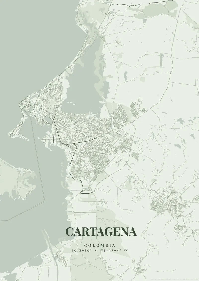Cartagena Sage Garden map poster