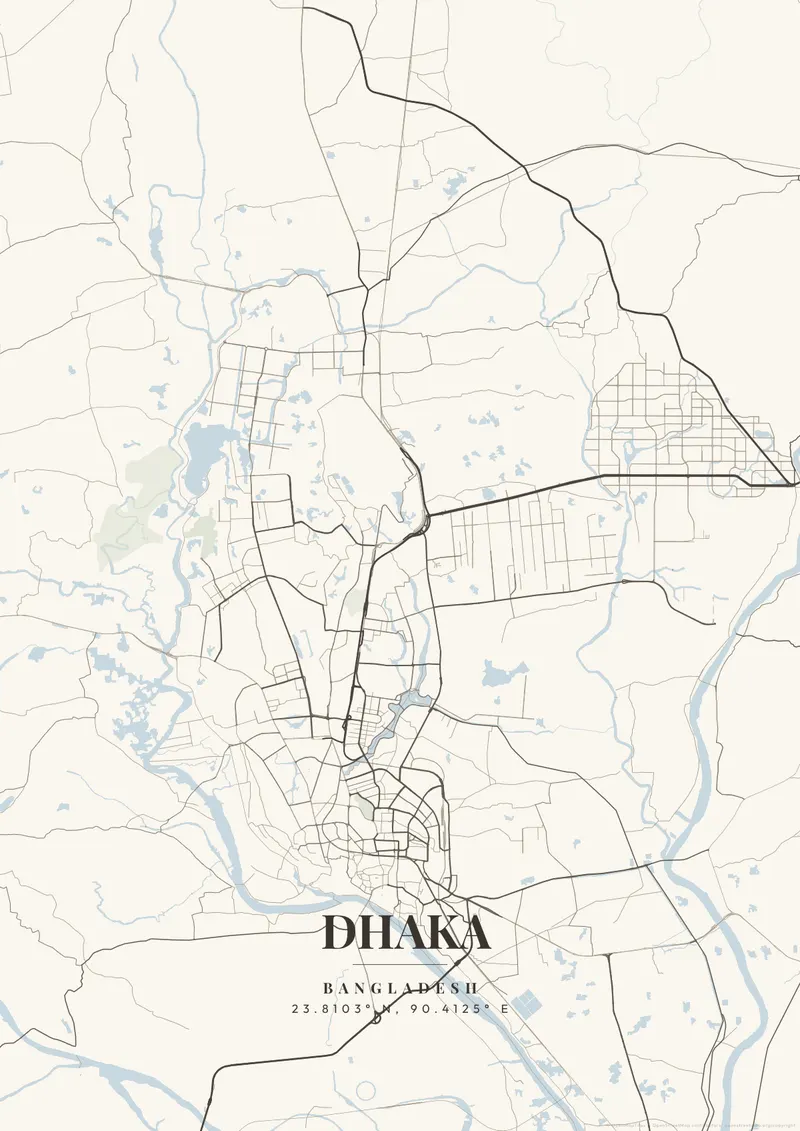 Dhaka Ivory Tower map poster