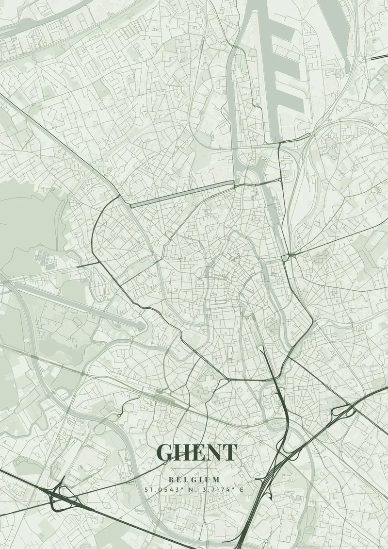 Ghent Sage Garden map poster