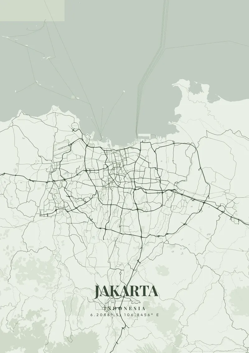 Jakarta Sage Garden map poster