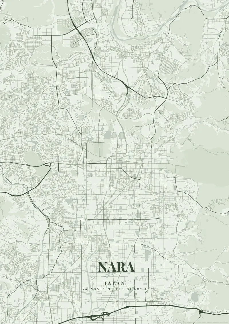Nara Sage Garden map poster
