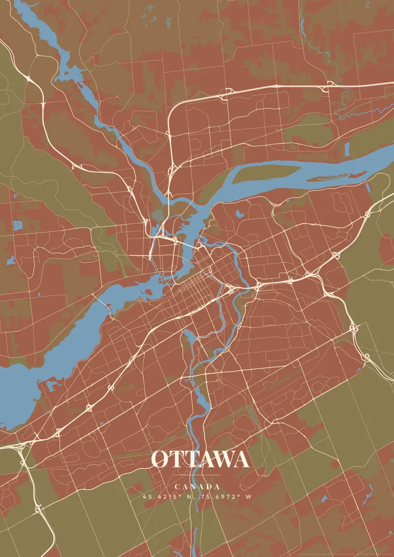 Ottawa Terracotta Villa map poster