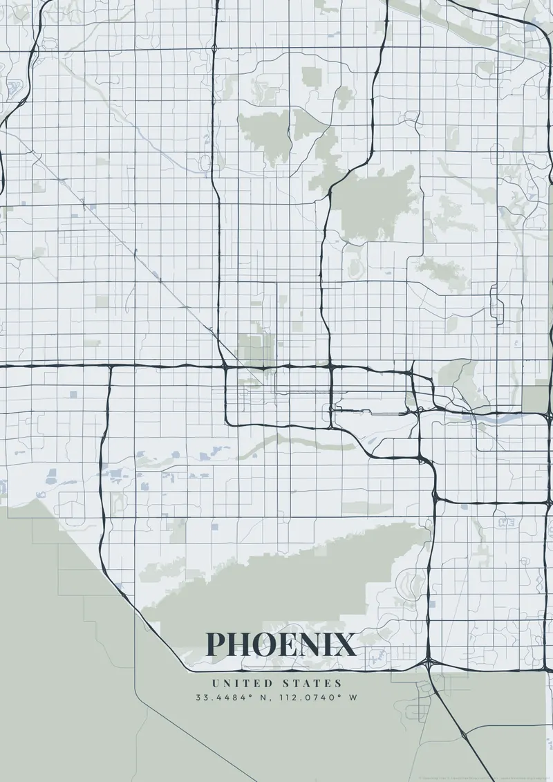 Phoenix Nordic Fjord map poster