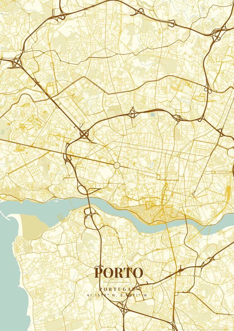 Porto Golden Era map poster