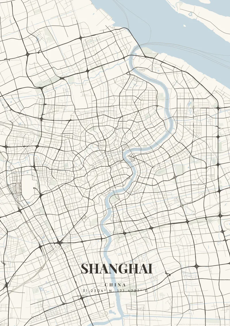 Shanghai Ivory Tower map poster