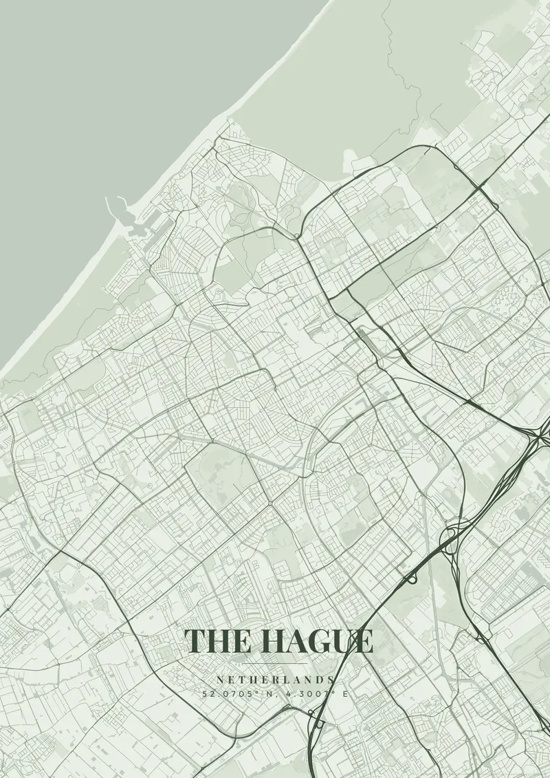 The Hague Sage Garden map poster
