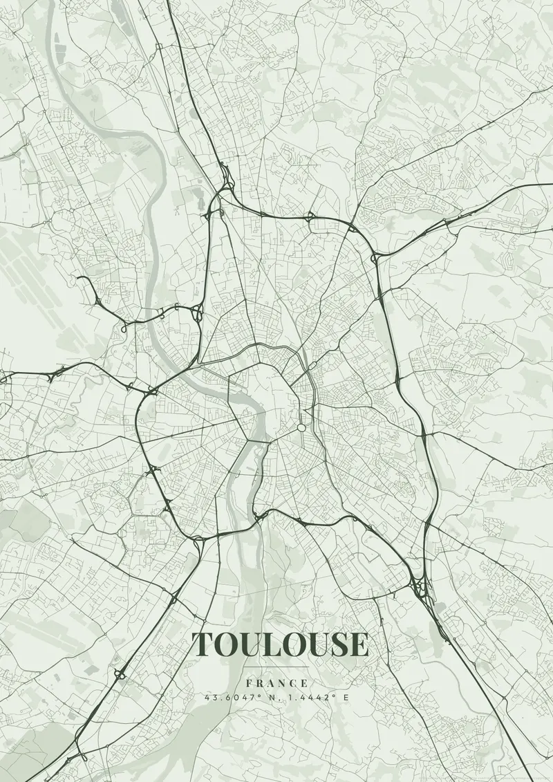 Toulouse Sage Garden map poster